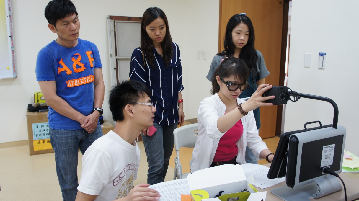 Assistive device demonstration for teachers